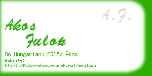 akos fulop business card