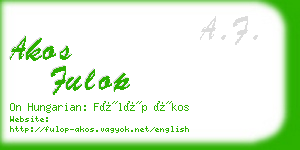 akos fulop business card